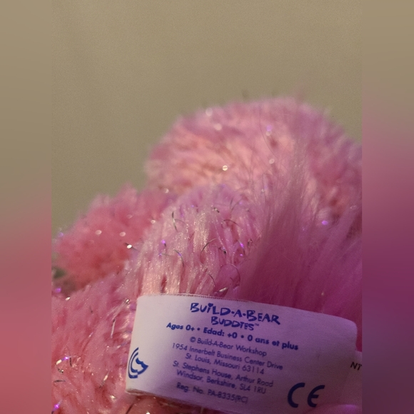 Build a Bear Buddies 2015 Glitter Sassy Pink Kitty Cat Formerly Smallfry Size 8' - Picture 3 of 3